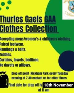 Thurles Gaels Clothing Collection Nov