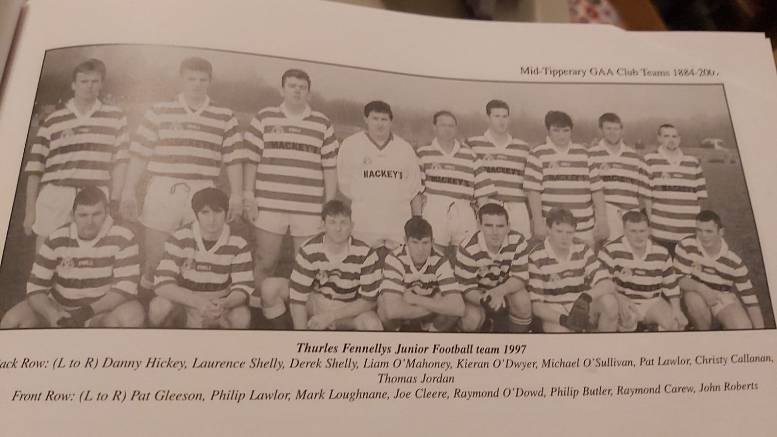 Thurles Fennellys Junior Football team 1997