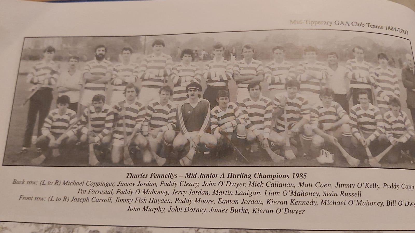 Thurles Fennellys - Mid Junior A Hurling Champions 1985