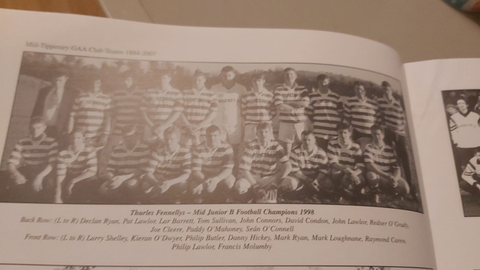 Thurles Fennellys - Mid Junior B Football Champions 1998