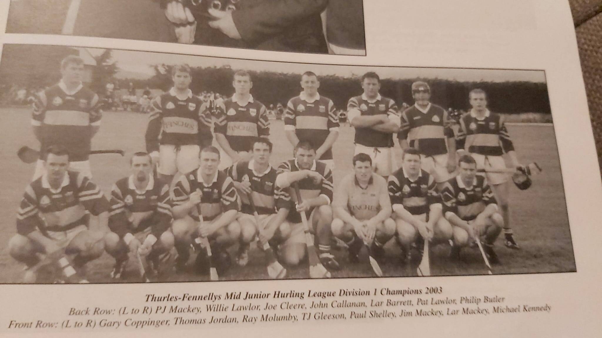 Thurles Fennellys Mid Junior Hurling League Division 1 Champions 2003