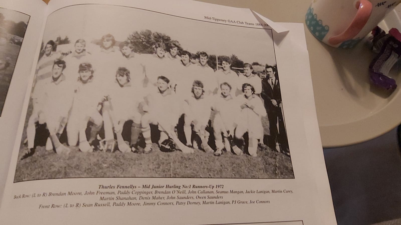 Thurles Fennellys - Mid Junior Hurling No 1 Runners-up 1972