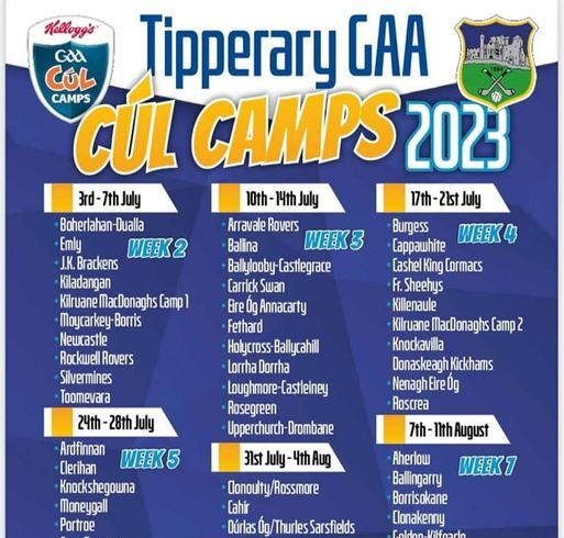 Thurles Gaels Cúl Camp 24-28th July